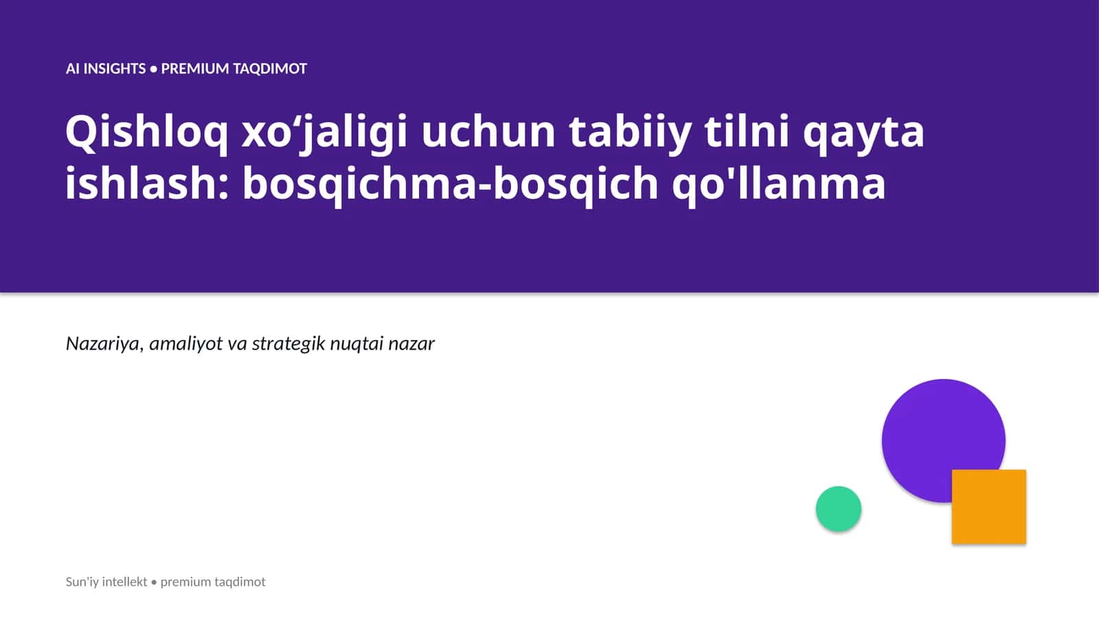 Premium Taqdimot 1