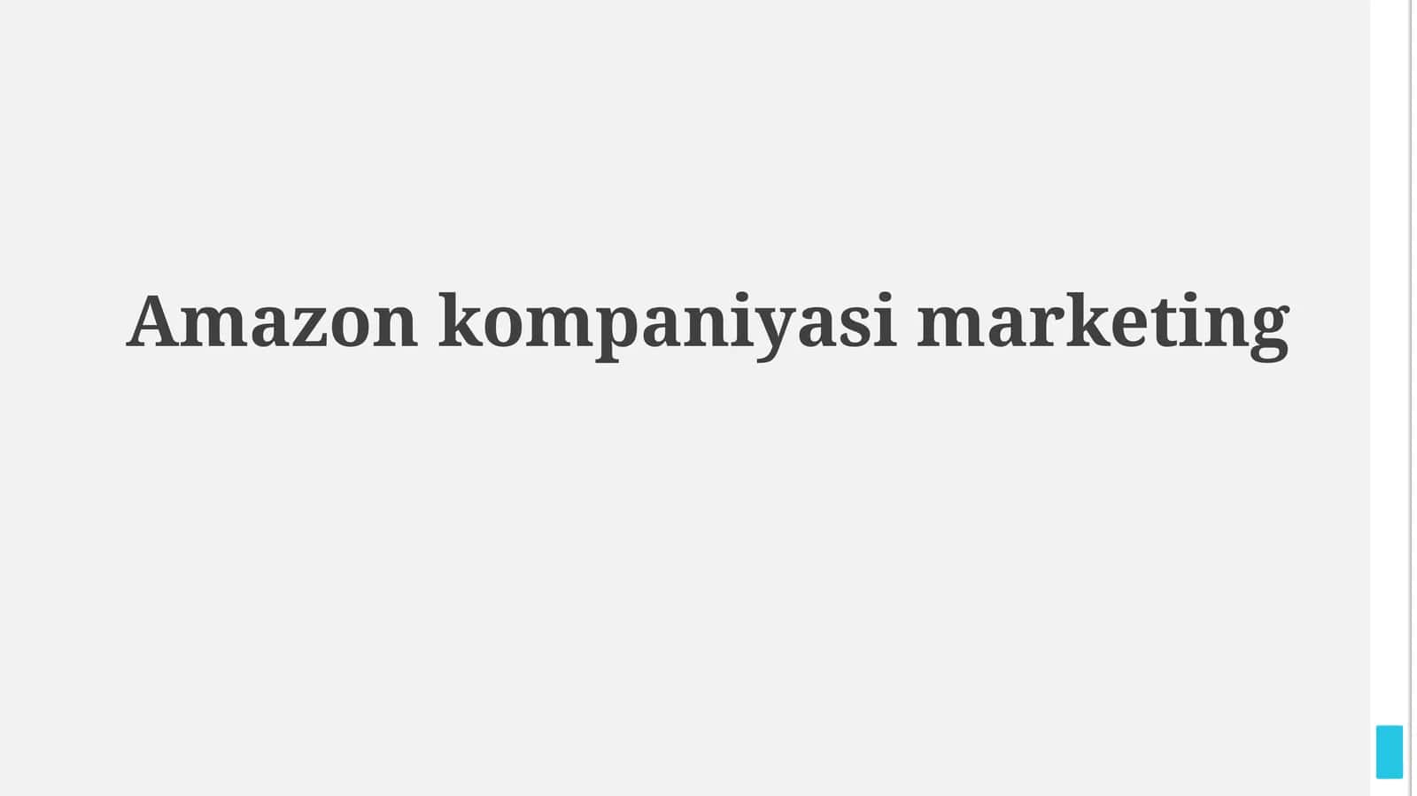 Amazonni marketingi strategiyalari 1