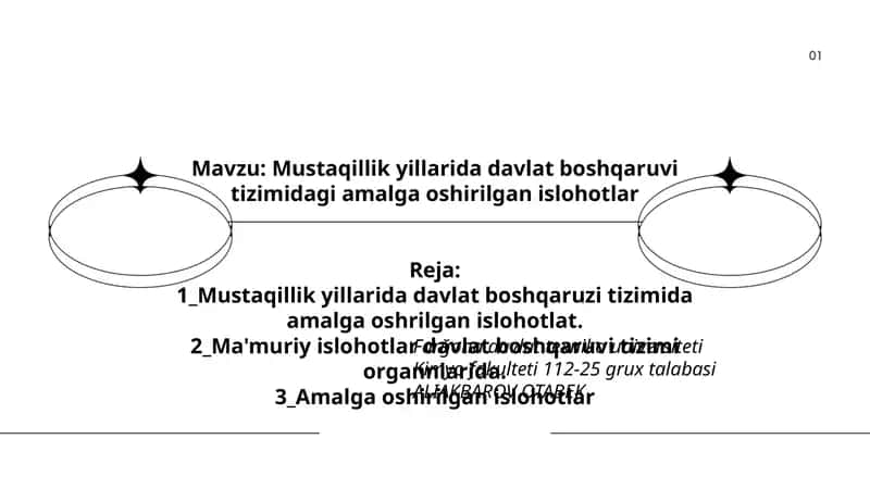 Mustaqillik yillarida davlat boshqaruvi tizimidagi amalga oshirilgan islohotlar 1