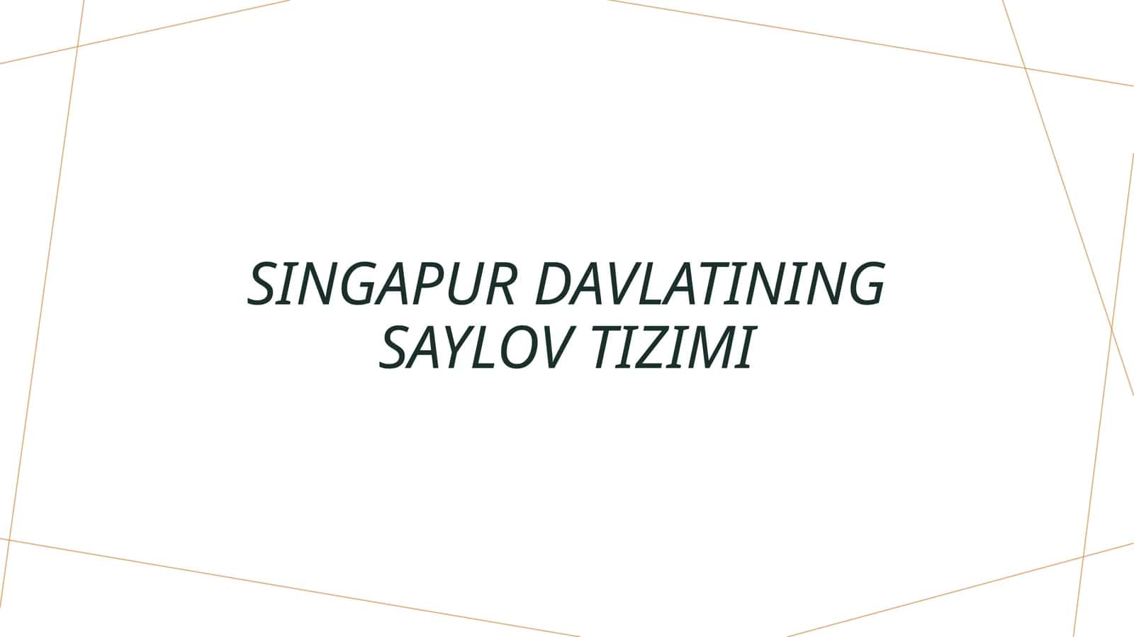 Singapur davlatining saylov tizimi 1