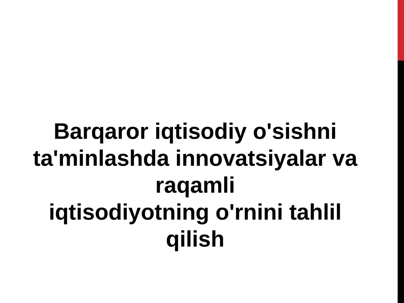 Raqamli iqtisodiyotning o'rnini tahlil qilish 1