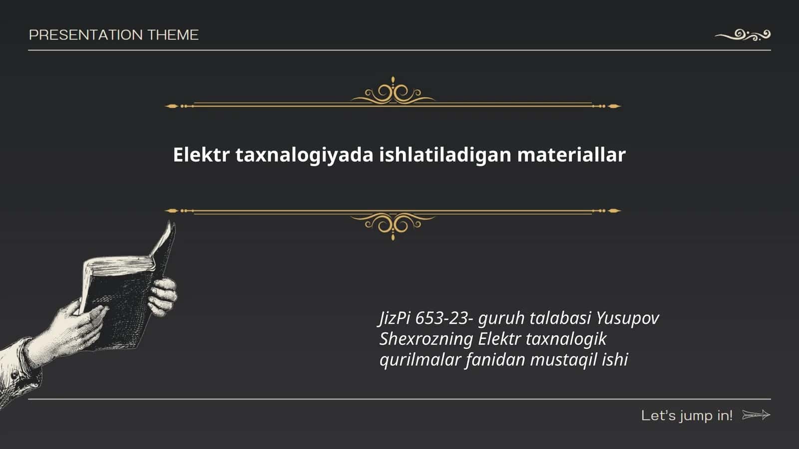 Elektr taxnalogiyada ishlatiladigan materiallar 1