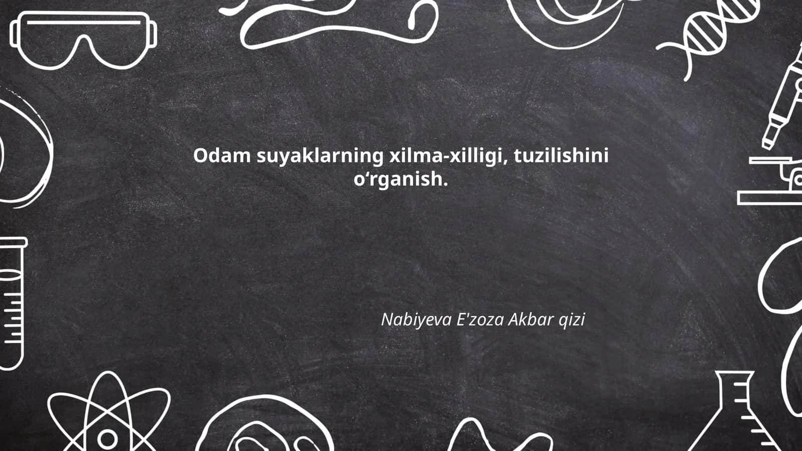 Odam suyaklarning xilma-xilligi, tuzilishini o‘rganish 1