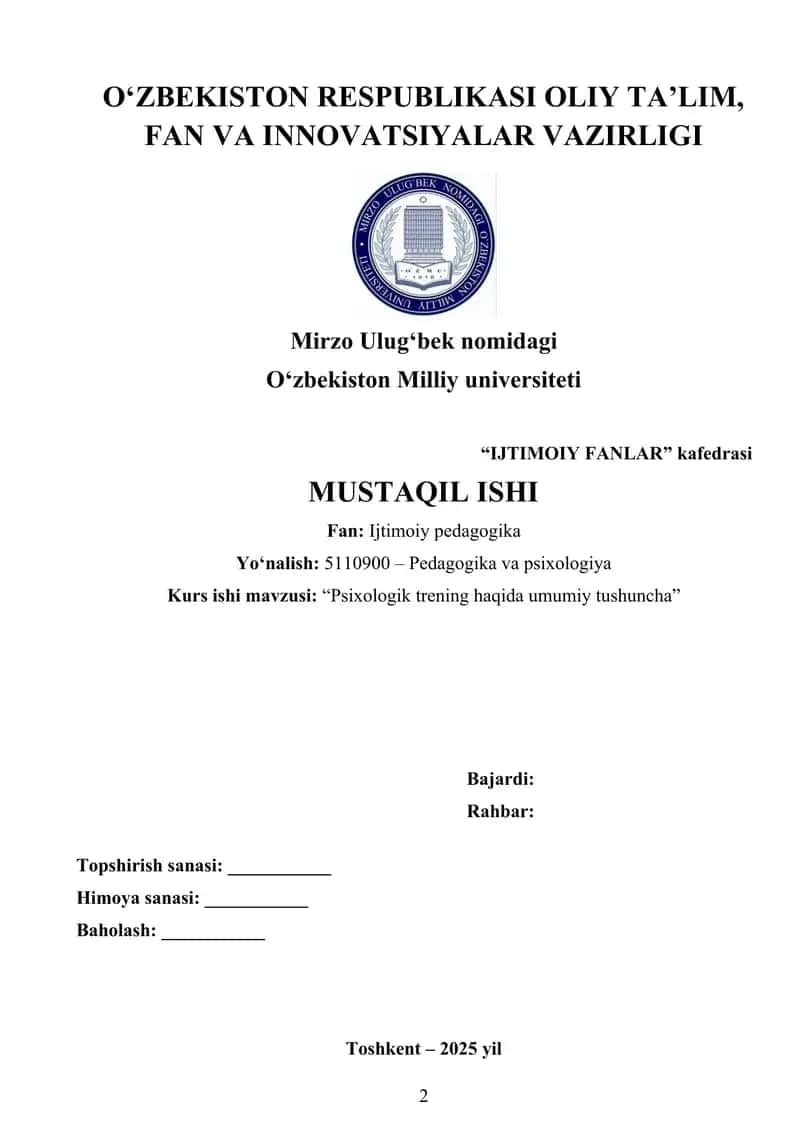 Psixologik trening haqida umumiy tushuncha 1