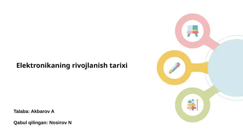 Elektronikaning rivojlanish tarixi 1