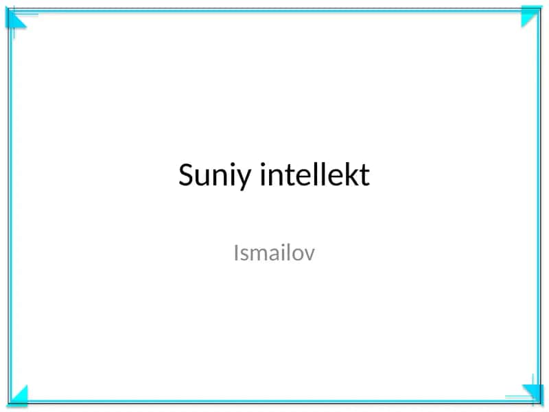 Suniy intellekt 1