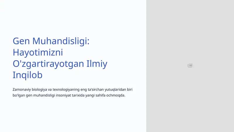 Gen Muhandisligi 1