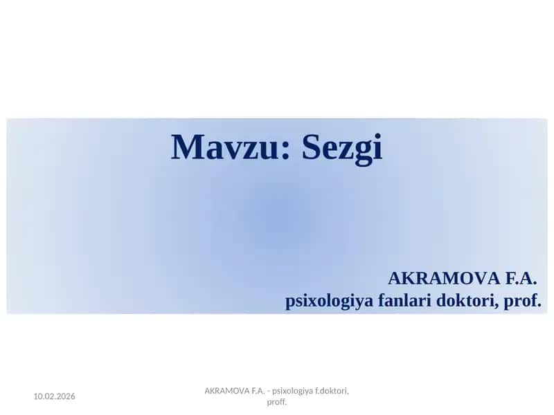Sezgi 1