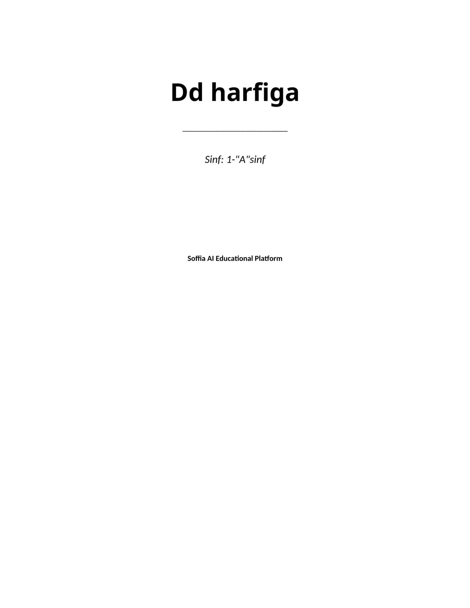 Lesson on Dd harfiga 1