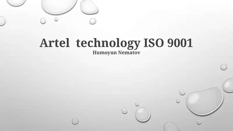Artel technology ISO 9001 1