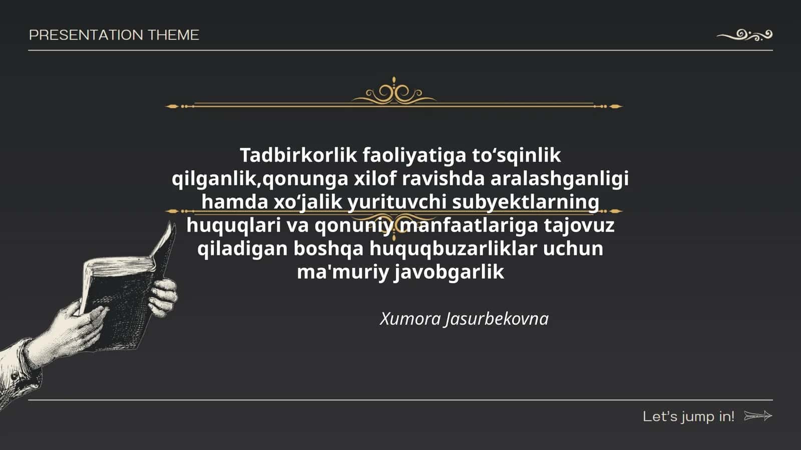 Tadbirkorlik faoliyatiga toʻsqinlik qilganlik 1
