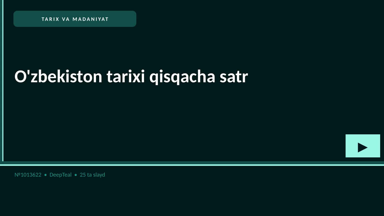 O'zbekiston tarixi qisqacha satr 1