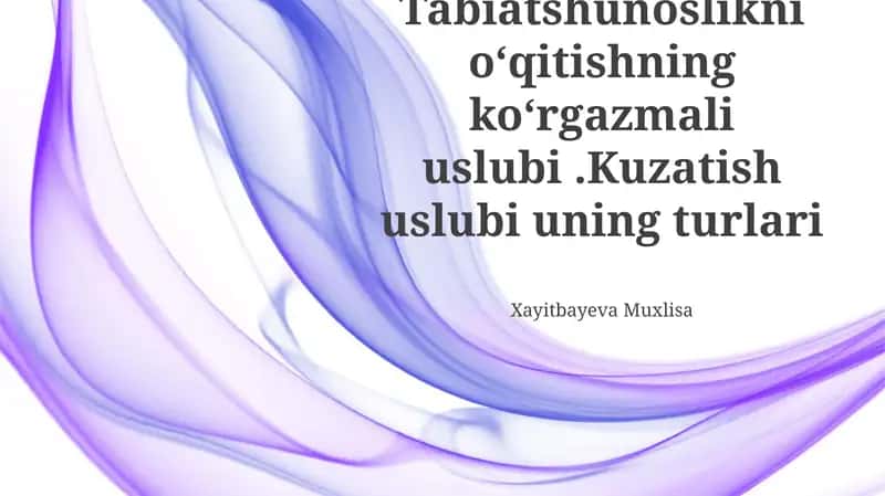 Kuzatish usullari 1