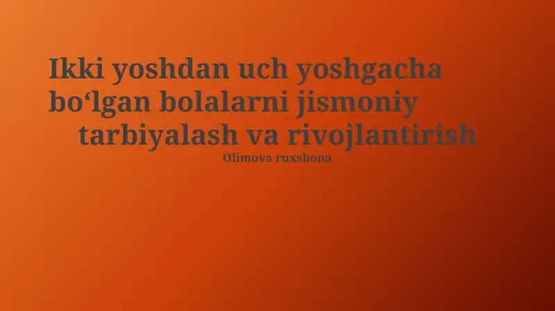 Harakatlanish Va Motor Ko'nikmalarini Rivojlantirish 1