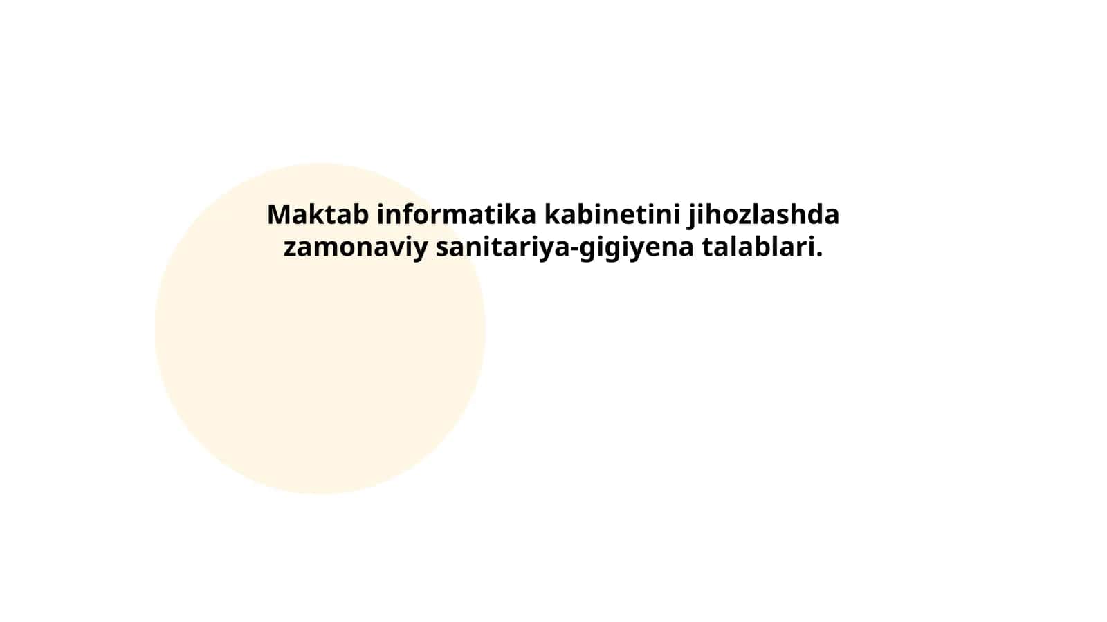 Maktab informatika kabinetini jihozlashda zamonaviy sanitariya-gigiyena talablari 1