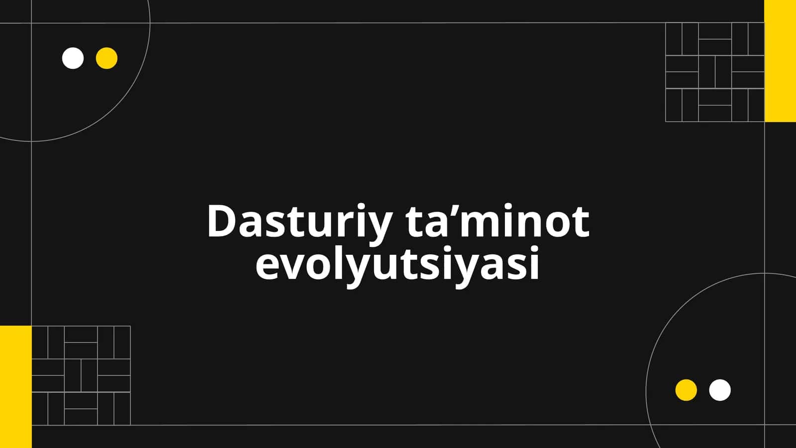 Dasturiy ta'minot evolyutsiyasi 1