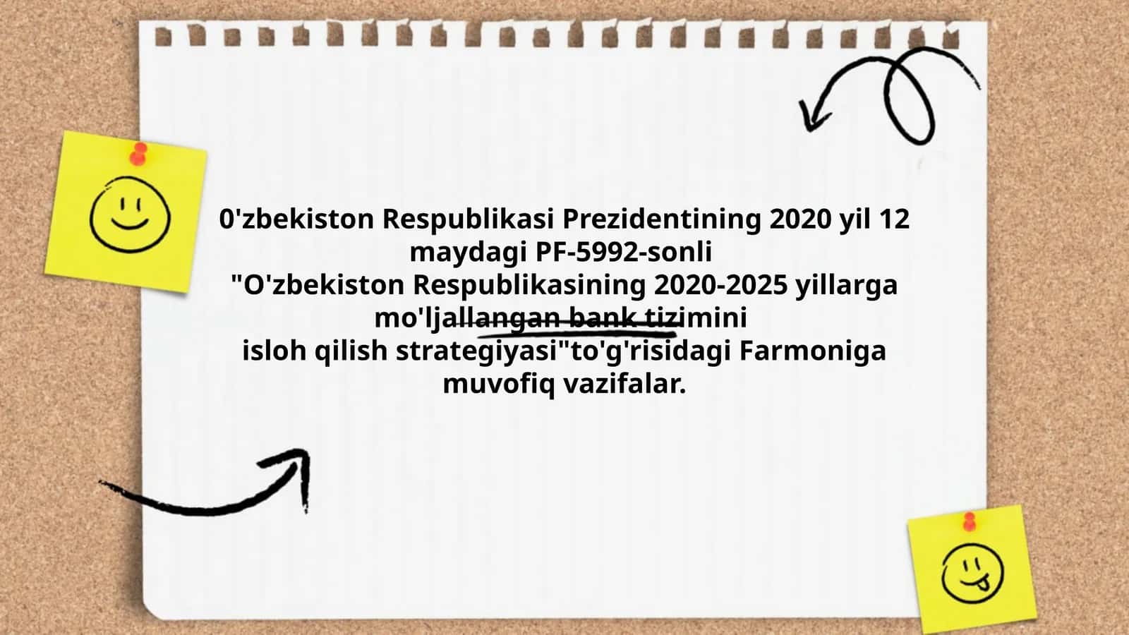 O'zbekiston Respublikasining 2020-2025 yillarga mo'ljallangan bank tizimini isloh qilish strategiyasi 1