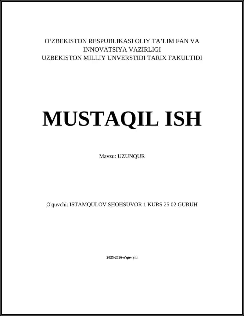 UZUNQUR 1