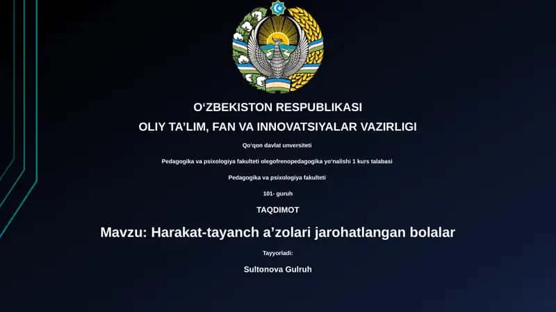 Harakat-tayanch aʼzolari jarohatlangan bolalar 1