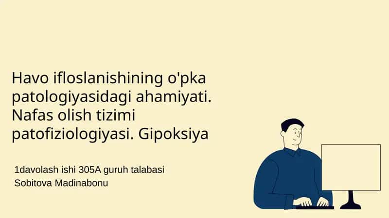 Havo ifloslanishining o'pka patologiyasidagi ahamiyati 1