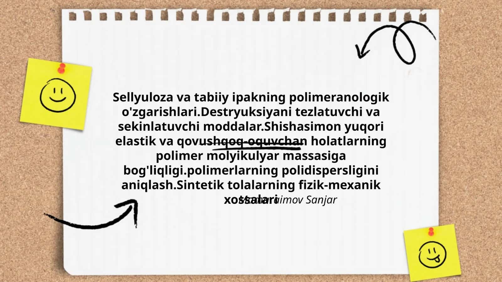 Sellyuloza va tabiiy ipakning polimeranalogik o'zgarishlari 1