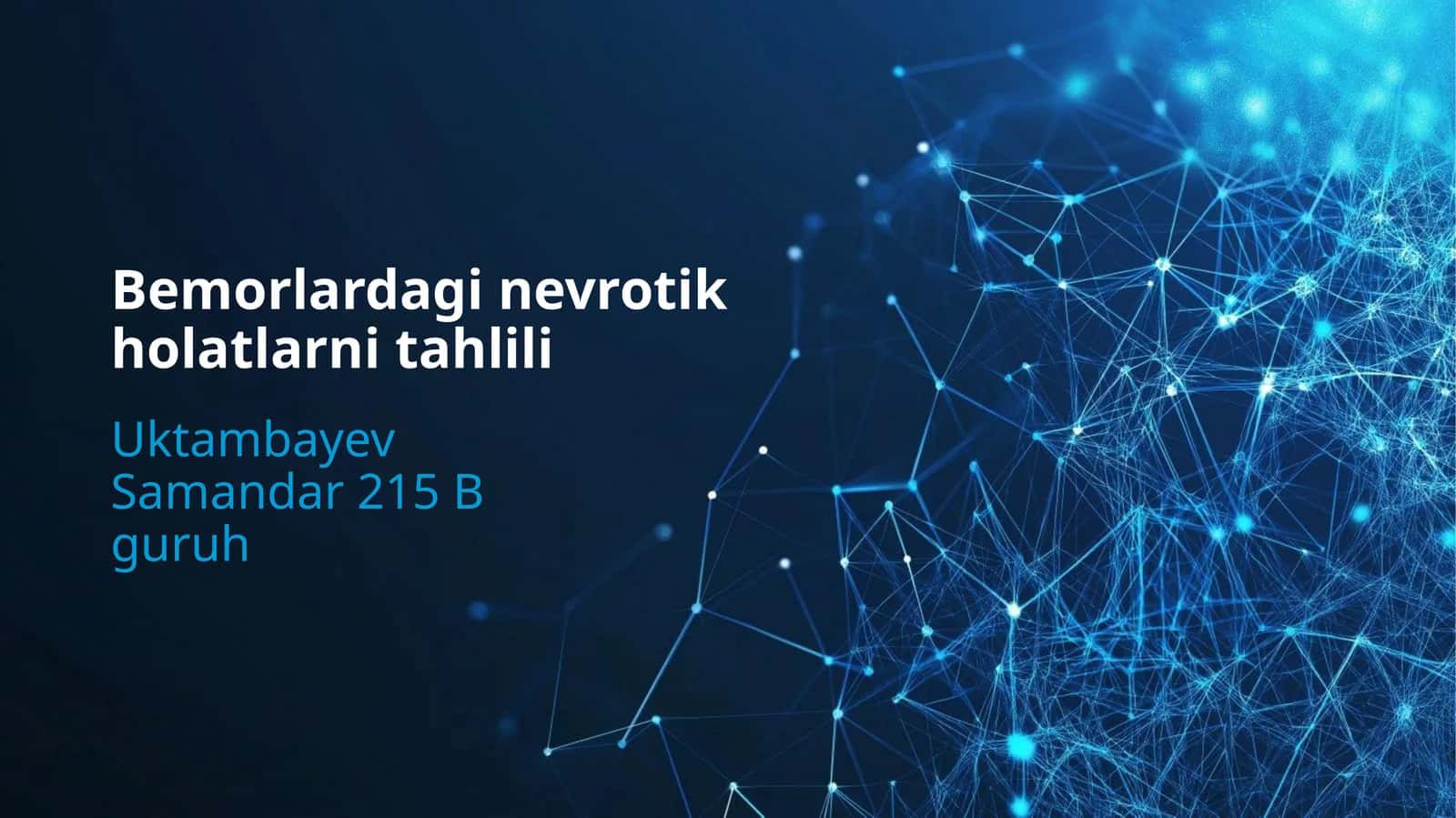 Bemorlardagi nevrotik holatlarni tahlili 1