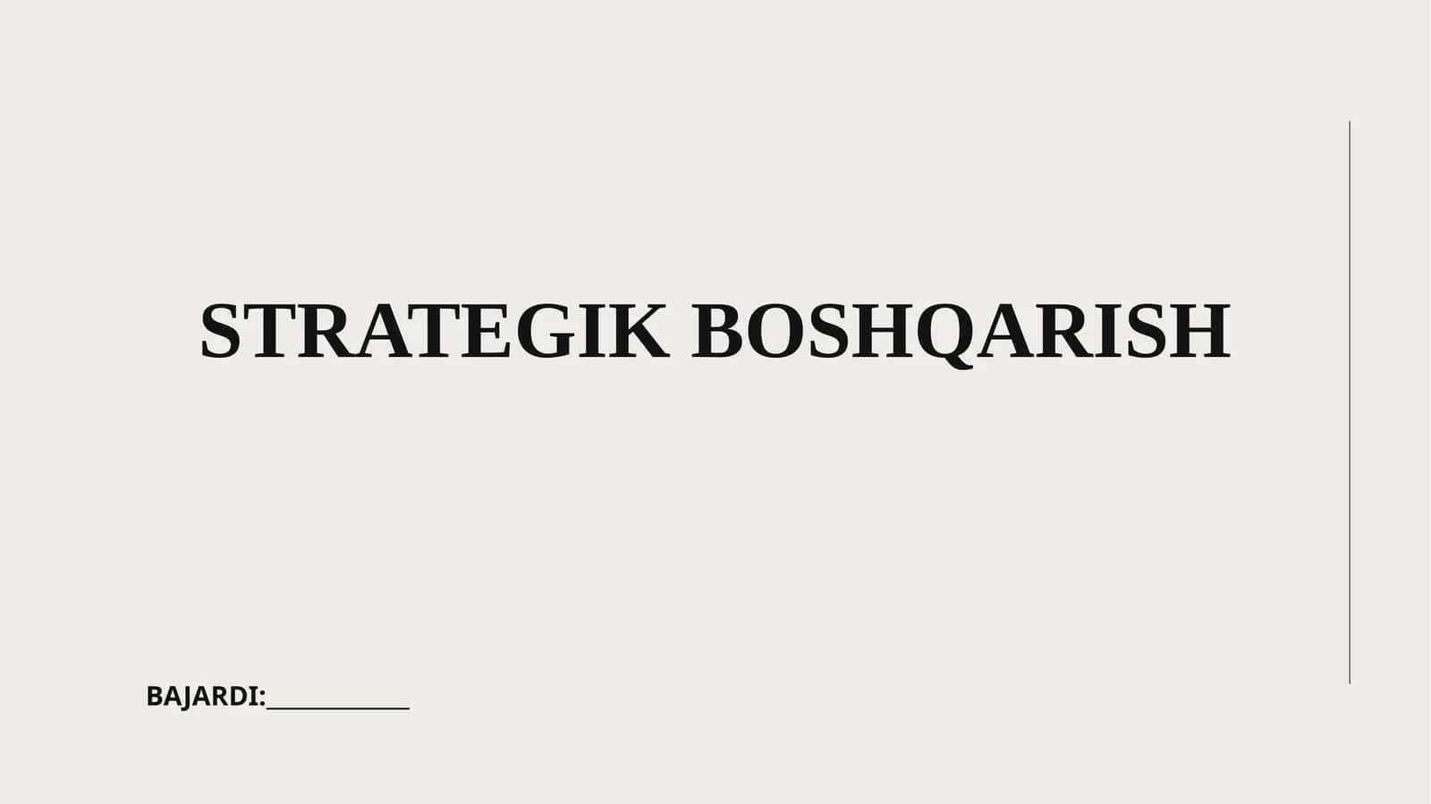 STRATEGIK BOSHQARISH 1