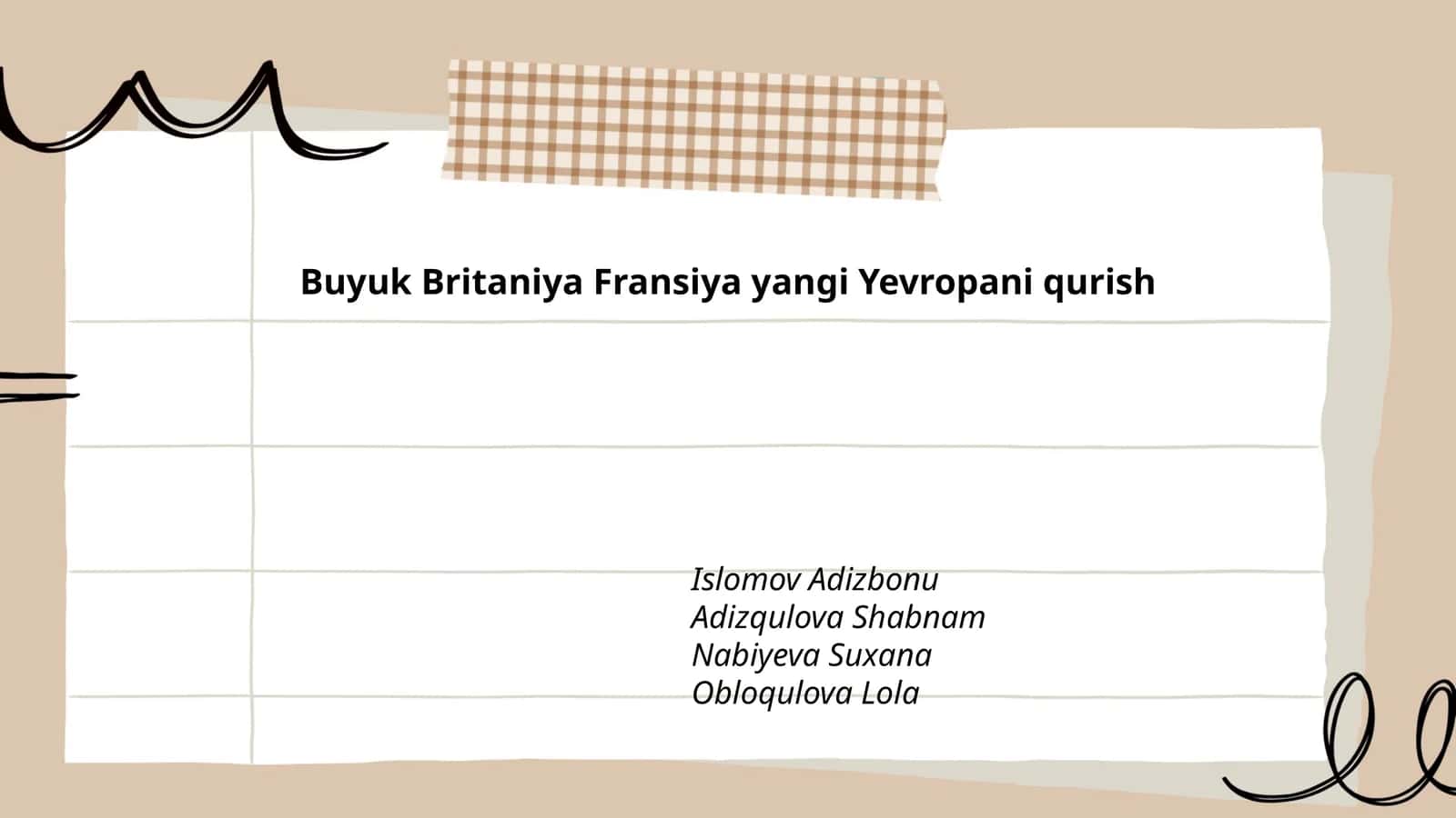 Buyuk Britaniya Fransiya yangi Yevropani qurish 1
