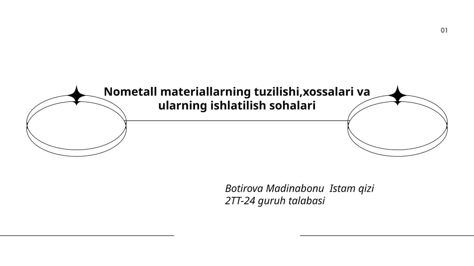 Nometall materiallarning tuzilishi,xossalari va ularning ishlatilish sohalari 1