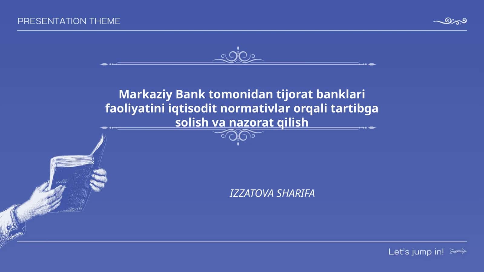 Markaziy Bank tomonidan tijorat banklari faoliyatini iqtisodit normativlar orqali tartibga solish 1
