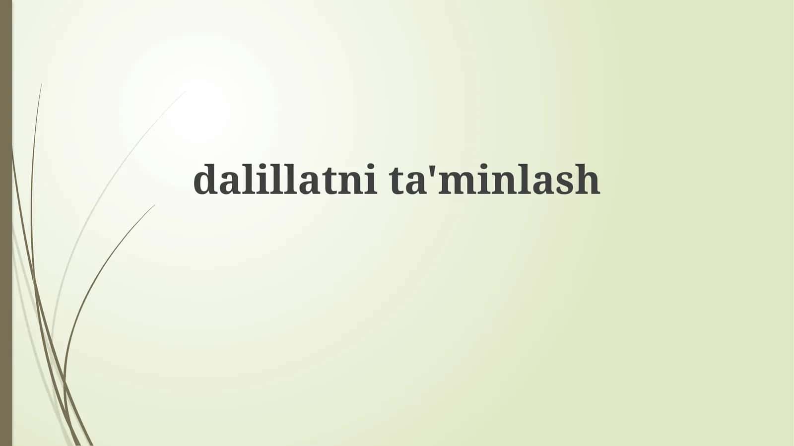 dalillatnita'minlash 1
