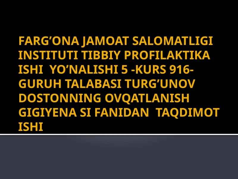 Oziq-ovqat mahsulotlari sifatini sanitar-gigiyenik va mikrobiologik nazorat 1