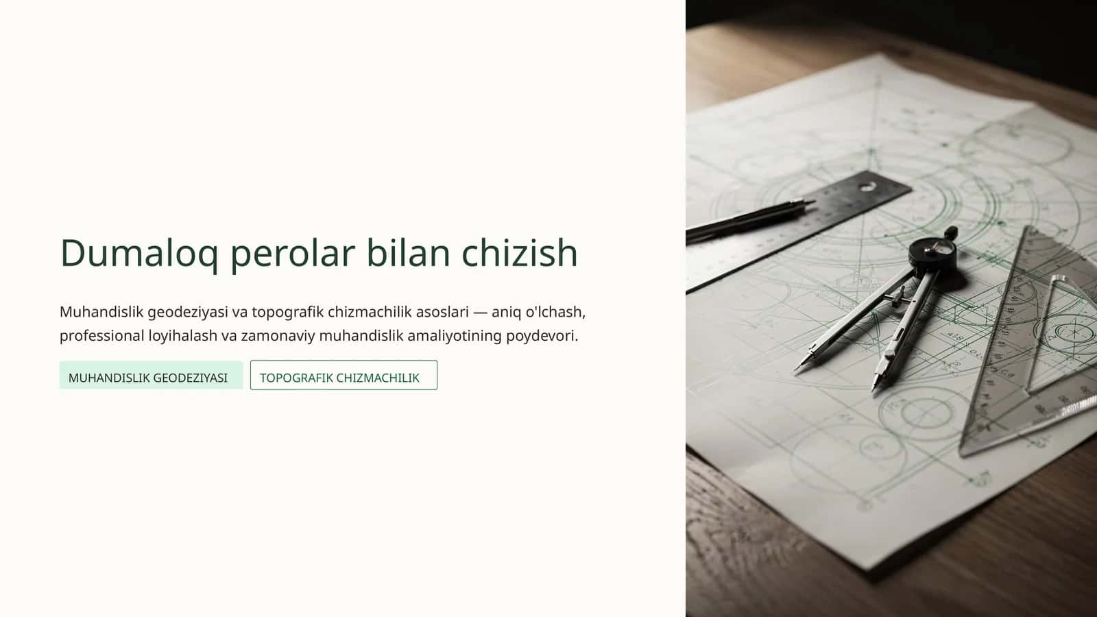 Muhandislik geodeziyasi va topografik chizmachilik asoslari 1