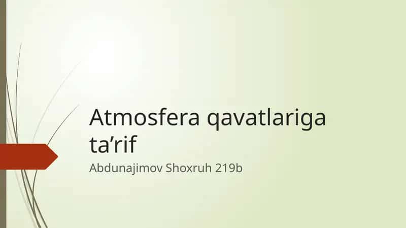 Atmosfera 1