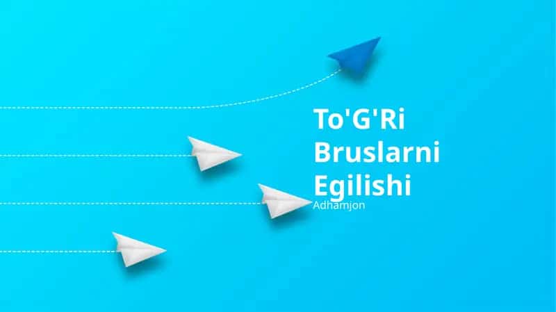 To'G'Ri Bruslarni Egilishi 1