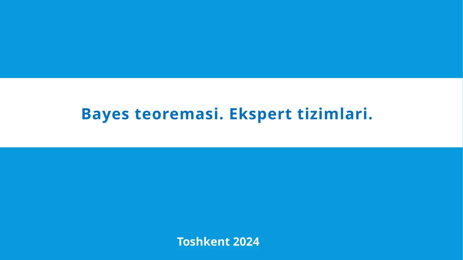 Bayesteoremasi.Eksperttizimlari 1