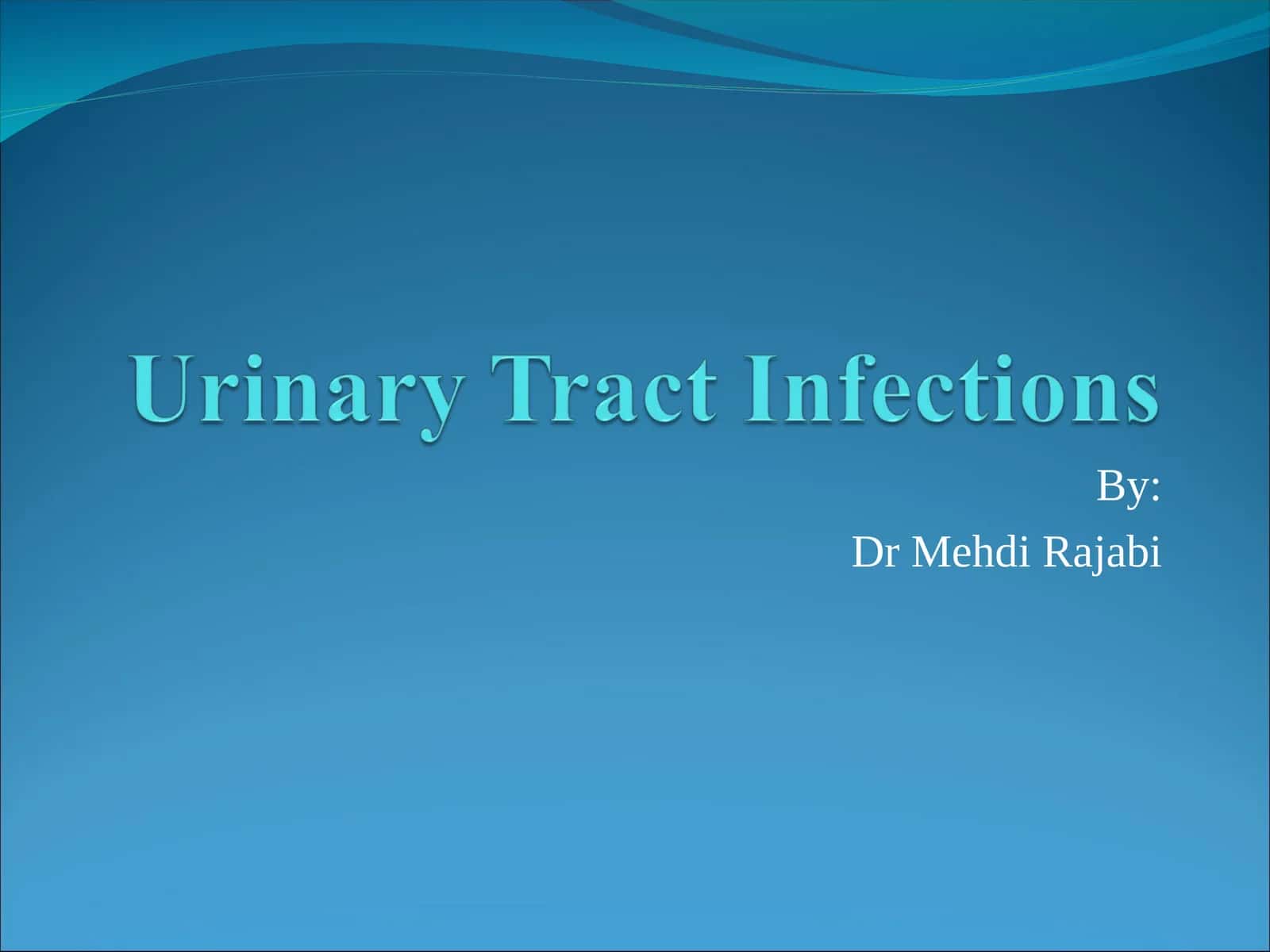 Urinary Tract Infection- definitions 1