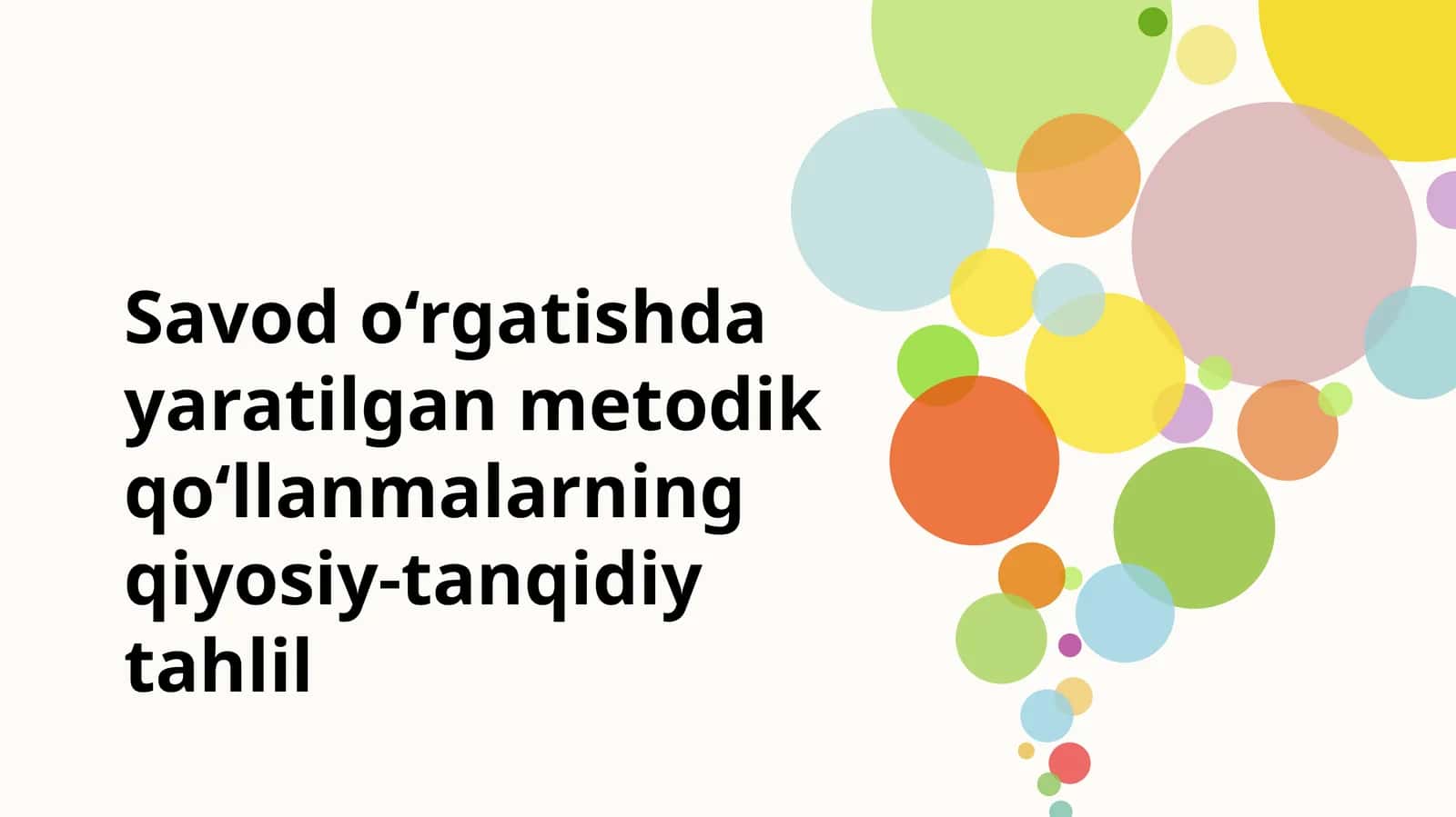 Savod o‘rgatishda yaratilgan metodik qoʻllanmalarning qiyosiy-tanqidiy tahlil 1