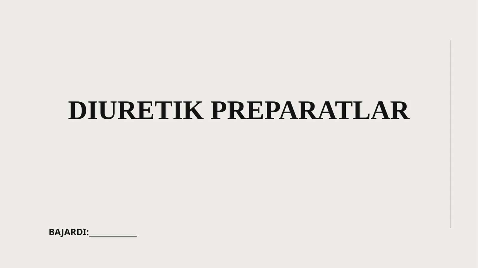 Diuretik Preparatlar 1