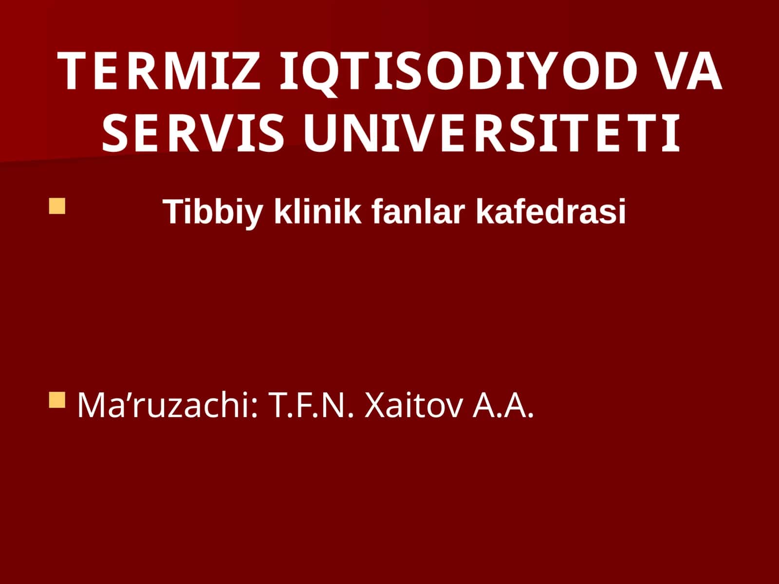 XIRURGIK BEMORLARNI TEKSHIRISH 1