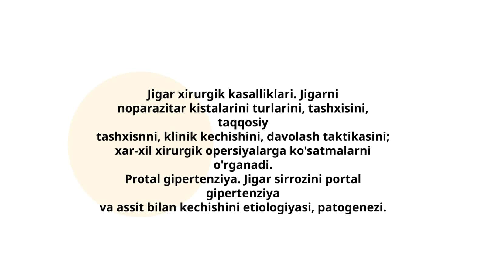 Jigar xirurgik kasalliklari 1