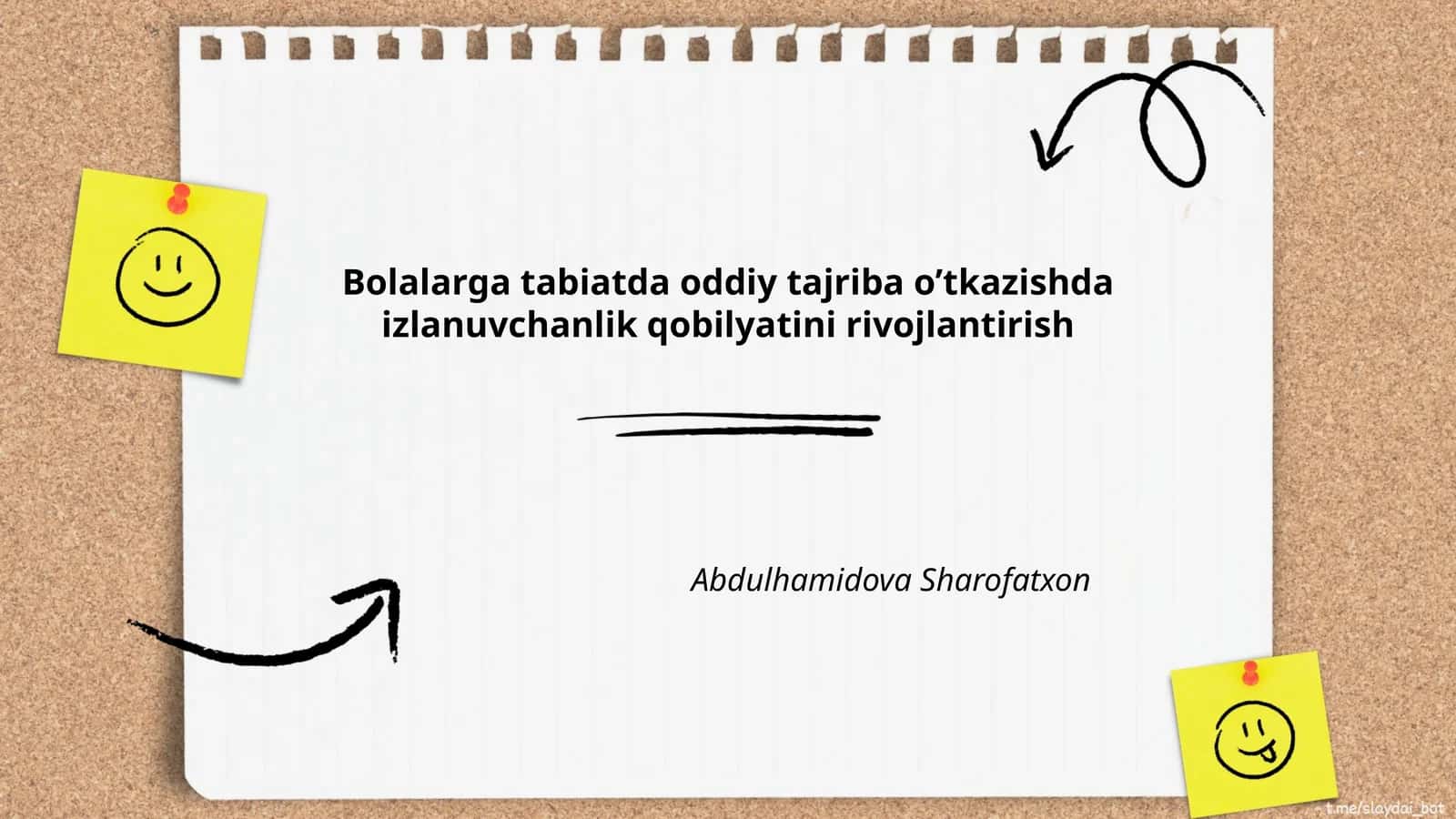 Bolalarga tabiatda oddiy tajriba o’tkazishda izlanuvchanlik qobilyatini rivojlantirish 1