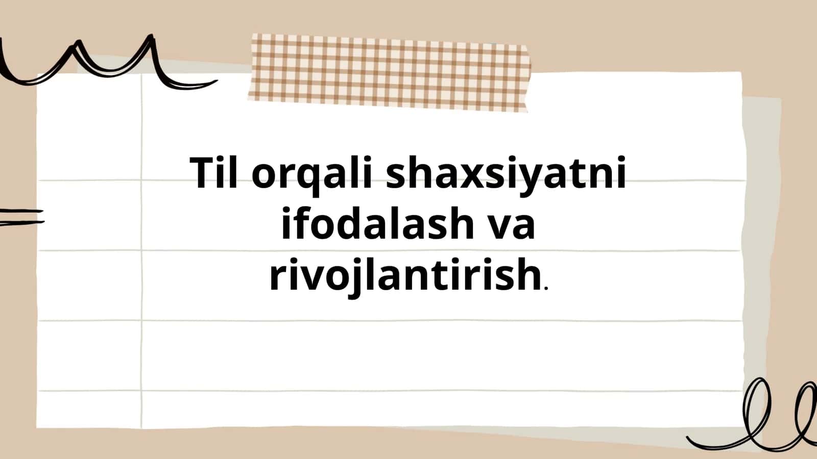 Til orqali shaxsiyatni ifodalash va rivojlantirish 1