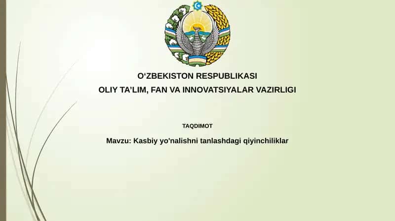Kasbiyyo'nalishnitanlashdagiqiyinchiliklar 1