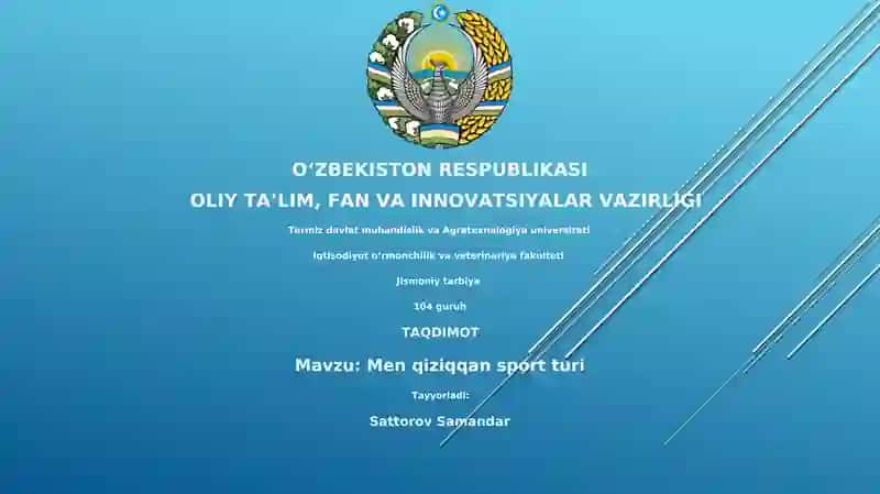 Men qiziqqan sport turi