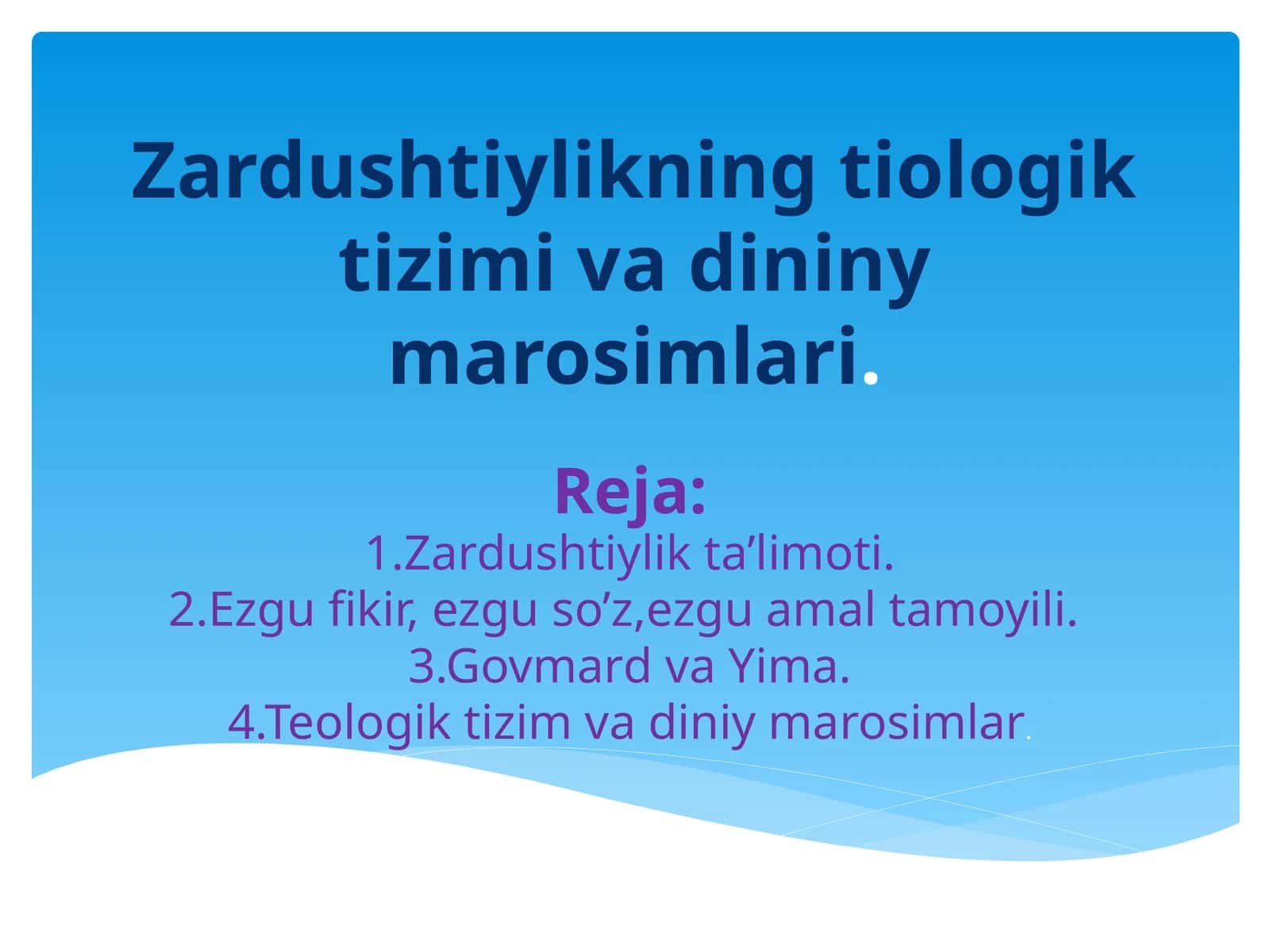 Zardushtiylikningtiologiktizimivadininymarosimlari 1