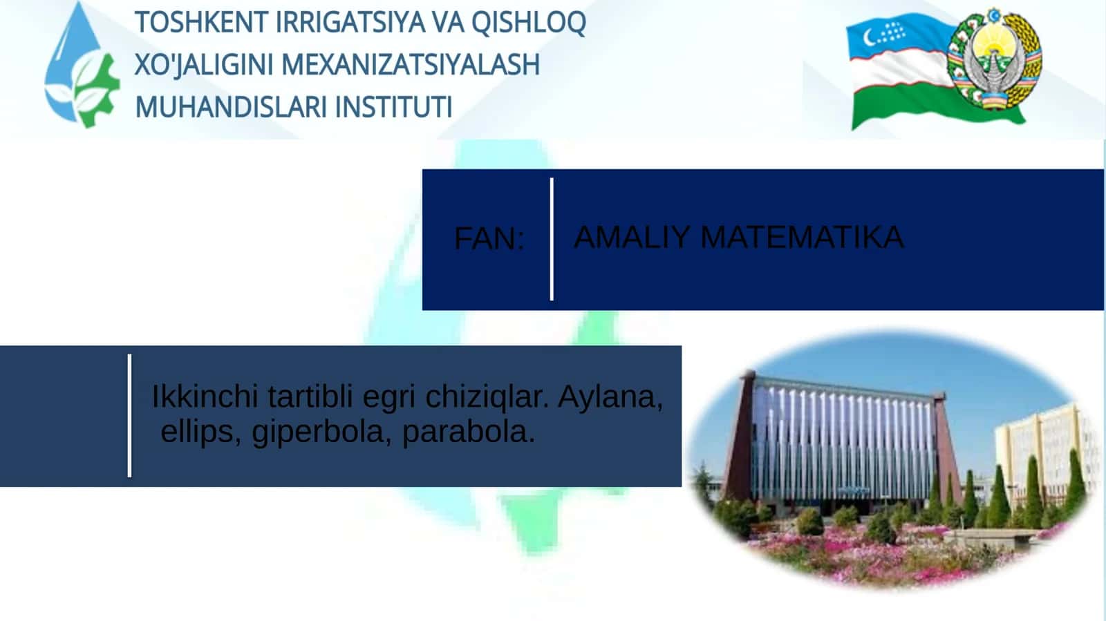 Ikkinchi tartibli egri chiziqlar 1