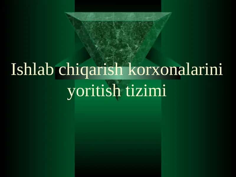 Ishlab chiqarishkorxonalarini yoritish tizimi 1