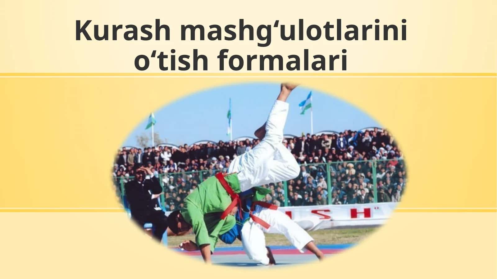 Kurash mashg‘ulotlarini o‘tish formalari 1
