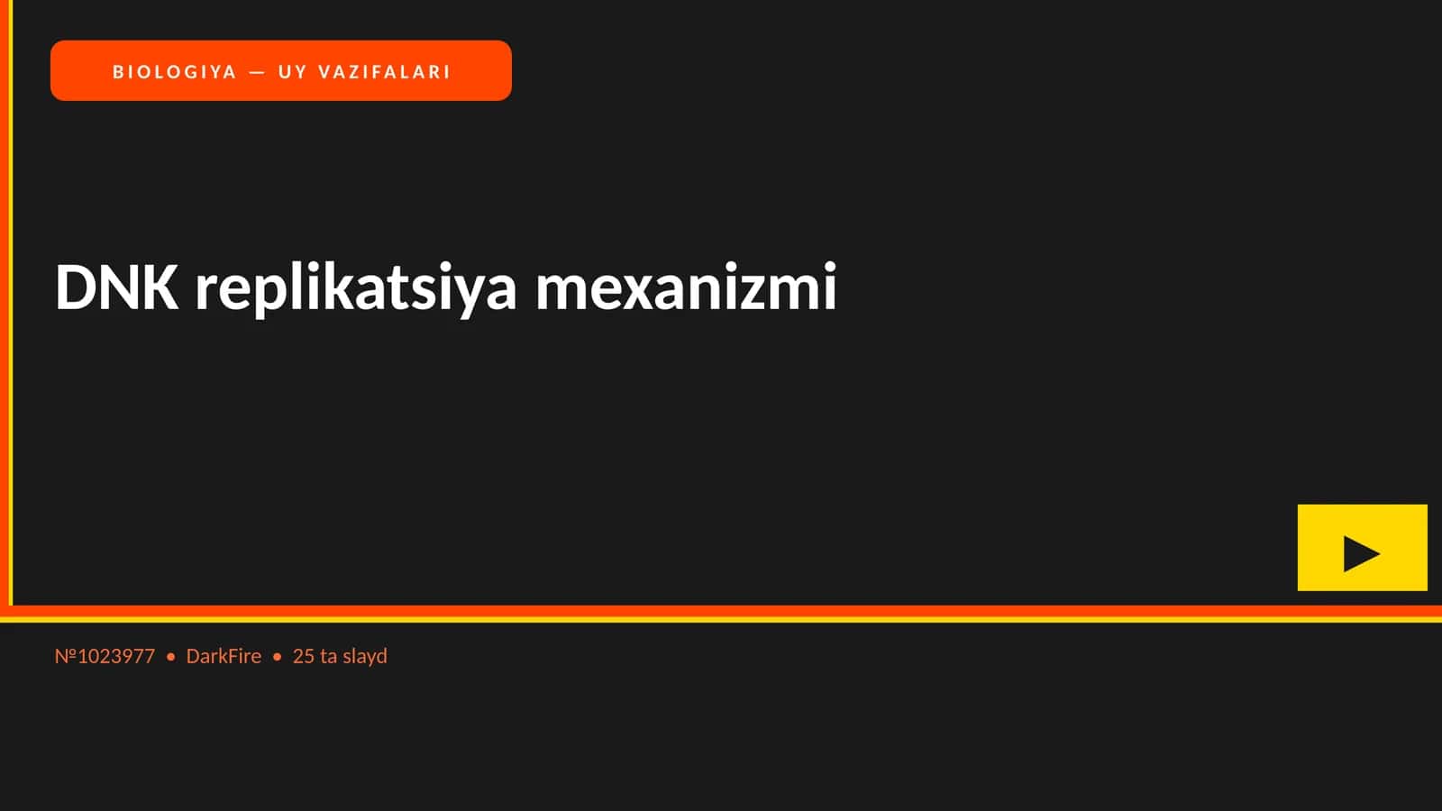DNK replikatsiya mexanizmi 1